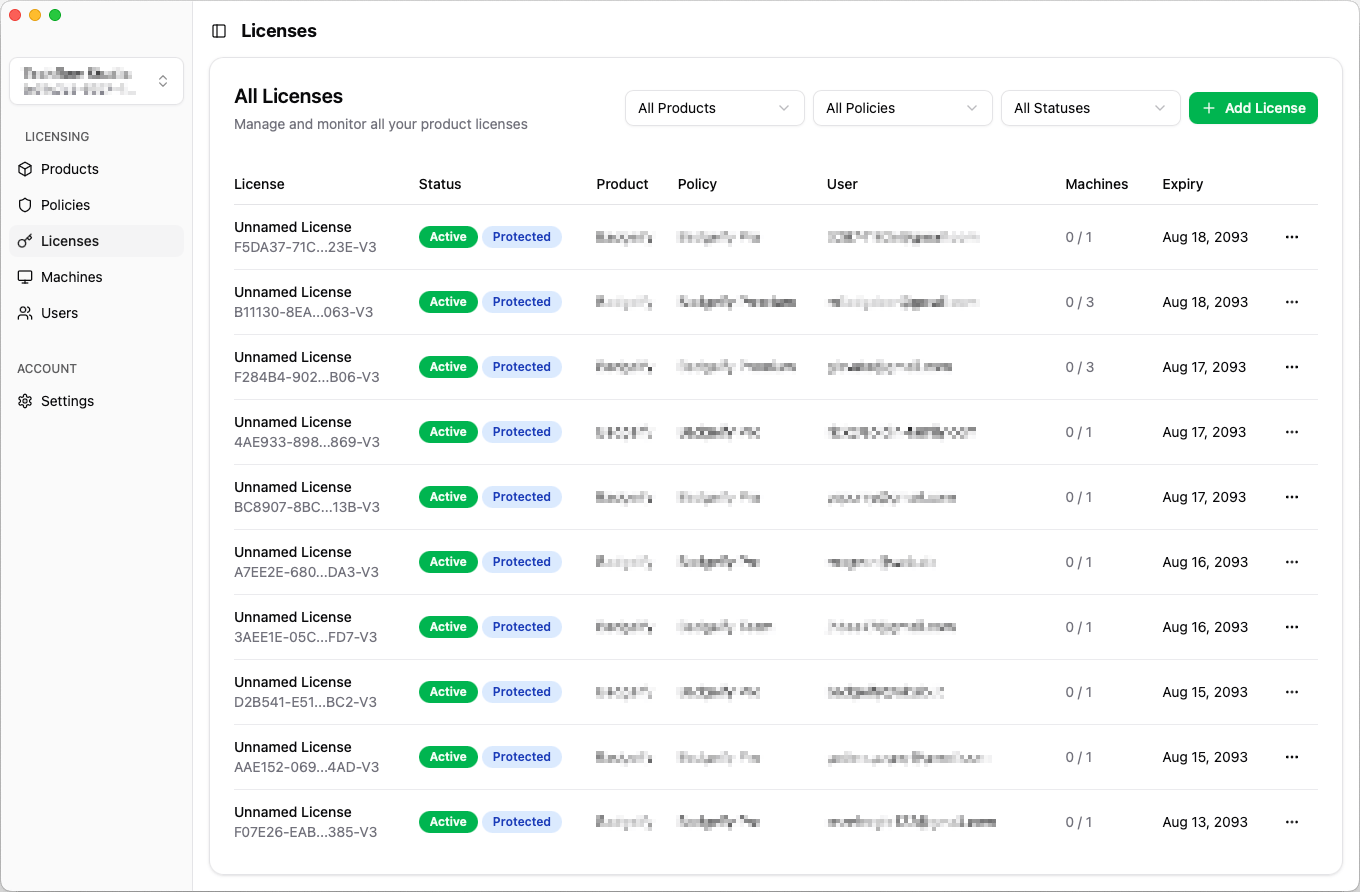 Keymana Dashboard Screenshot